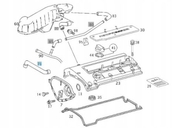 ШЛАНГ КЛАПАНОВОЙ КРЫШКИ MERCEDES A1110182382