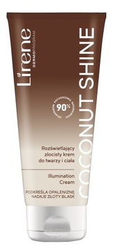 LIRENE COCONUT SHINE ROZŚWIETLAJĄCY ZŁOCISTY KREM DO TWARZY I CIAŁA 150 ML.
