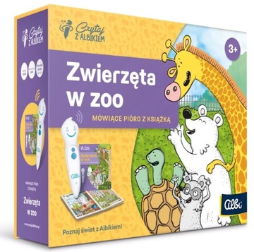 ZESTAW ZWIERZĘTA W ZOO + PIÓRO - CZYTAJ Z ALBIKIEM