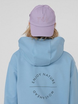 CZAPKA Z DASZKIEM BAWEŁNA HAFT OUTHORN METALOWY ZATRZASK FIOLET CAD601 L/XL