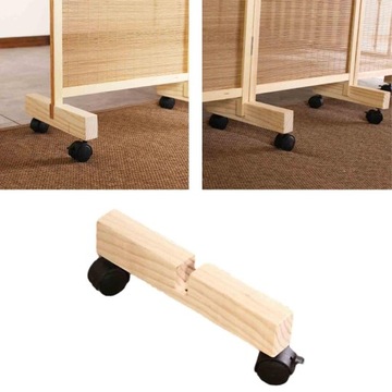 Перегородка-перегородка. Полезные складные деревянные рамы на колесиках. Коричневый