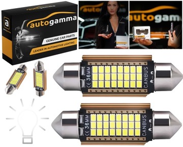 Żarówka LED C3W C5W 36mm 21 SMD Canbus Rurka Komplet 2 sztuk