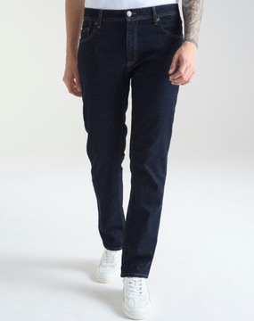 Granatowe spodnie jeansowe Regular PAKO LORENTE roz. W34 L34