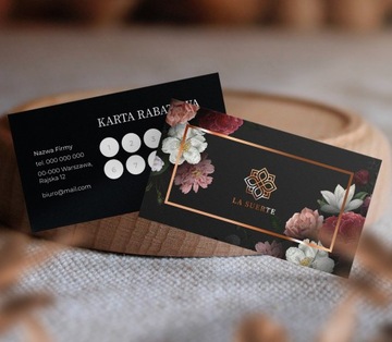 Дисконтные карты лояльности, медная фольга позолоченная, 250 шт + дизайн