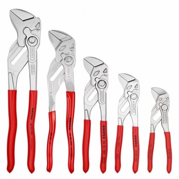 Набор клещей-гаечных ключей, 5 шт. в свернутом футляре, 00 19 55 S4, KNIPEX