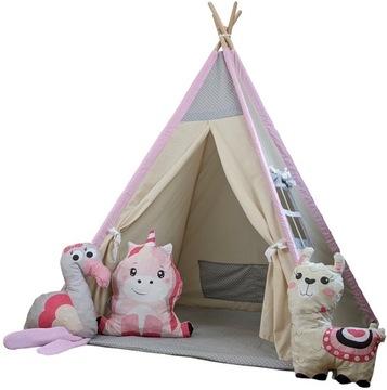 TIPI LAMA I SPÓŁKA NAMIOT TEEPEE +3 ZWIERZAKI + STABILIZATOR DZIECKA DZIECI