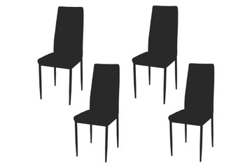 4x krzesło czarne WELUR metal SALON / JADALNIA