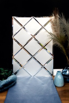 Lustrzane płytki 35x35 lustro fazowane Glamour, faza 12mm kryształowe LUX