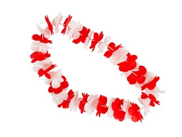 ГАВАЙСКОЕ ОЖЕРЕЛЬЕ ДЛЯ ВЕНТИЛЯТОРА, БЕЛОЕ И КРАСНОЕ