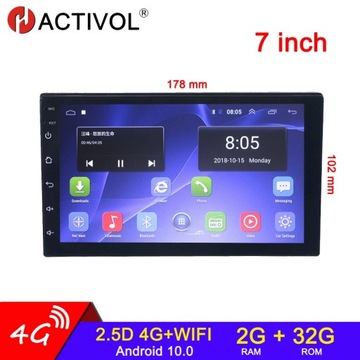7 4G wifi 2G 32G styl Odtwarzacz samochodowy Android BT, nawigacja, Bluetoo