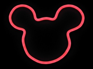 NMICKEY NEON LED FLEX MYSZKA MIKI CZERWONA 205X190MM