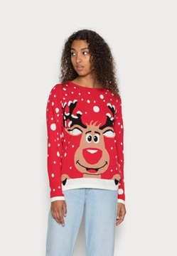 Sweter świąteczny z reniferem JDY XXL