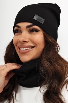 КОМПЛЕКТ ЖЕНСКИЙ ВЕСНА-ОСЕНЬ ШАПКА КОМПЛЕКТ, ТОНКИЙ, ЛЕГКИЙ, КОМФОРТНЫЙ, В ПОЛОСКУ, ЦВЕТ