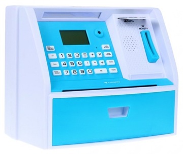 SKARBONKA BANKOMAT POLSKIE MONETY + KARTA NA PIN