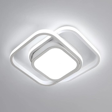 СВЕТОДИОДНЫЙ КОЛЬЦЕВОЙ ПОТОЛОЧНЫЙ СВЕТИЛЬНИК БЕЛЫЙ 6500К КВАДРАТНЫЙ СОВРЕМЕННЫЙ СВЕТОДИОДНЫЙ КОЛЬЦЕВОЙ СВЕТИЛЬНИК ДЛЯ ГОСТИНОЙ