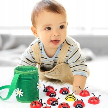 Считаем божьих коровок. Изучаем цифры. Двигатель Монтессори.