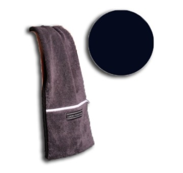 Полотенце спортивное с карманом 30х110 темно-синий