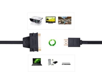 Кабель-переходник Ugreen DVI 24+5-HDMI22 см