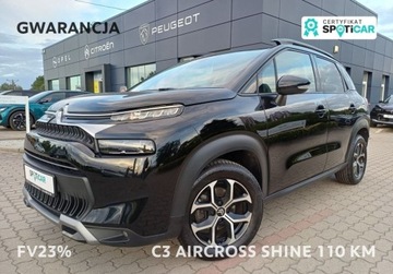 Citroen C3 Aircross  I Crossover Facelifting 1.2 PureTech 110KM 2023 Citroen C3 Aircross 177 Shine 110 KM I wl. GWARANCJA FV23 1.2