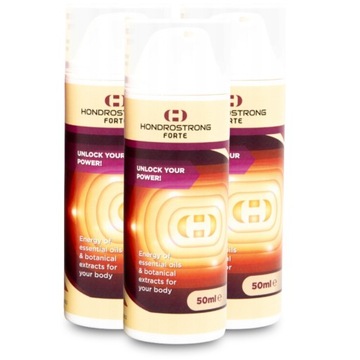 3x Hondrostrong Forte zel na bol stawow miesni kosci 50 ml