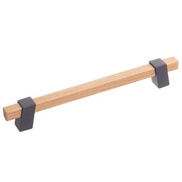 Uchwyt meblowy drewniany,GRAFIT-BROKAT roz.192 mm
