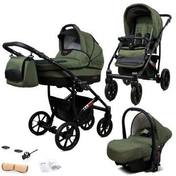 Wózek 3w1 dziecięcy spacerówka BabyLux Largo ALU
