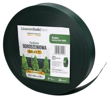 TAŚMA OGRODZENIOWA 3D POLIPROPYLEN 4,75x50 ZIELONA