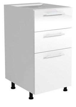 SZAFKA KUCHENNA 3 SZUFLADY BIAŁA POŁYSK D3S-40/82