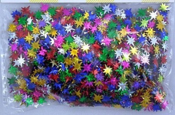 KOLOROWE CEKINY GWIAZDKI PLASTYCZNE DLA DZIECI