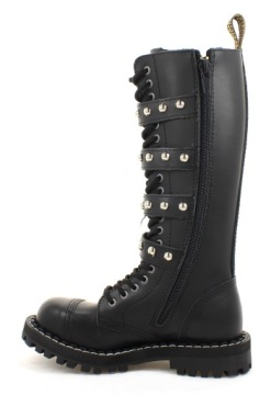 СТАЛЬНЫЕ БОТИНКИ, ЧЕРНЫЕ ШАРИКИ, 20 ОТВЕРСТИЙ, 36