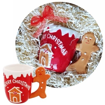 KUBEK ŚWIĄTECZNY 3D MERRY CHRISTMAS BOŻONARODZENIOWY 360ml NA PREZENT