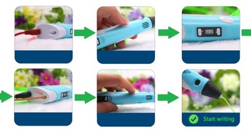 3D РУЧКА 3D ПРИНТЕР 160 м КАРТРИДЖЕЙ В КОМПЛЕКТЕ