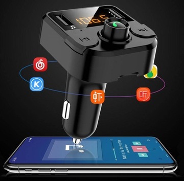 FM-передатчик Bluetooth, зарядное устройство для MP3 с 2 USB-портами