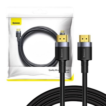 BASEUS KABEL PRZEWÓD HDMI DO HDMI 2.0 FULL HD UHD 4K 60HZ 18GBPS 3D HDR 3M