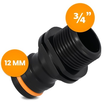 PRZYŁĄCZE KRAN SZYBKOZŁĄCZKĘ 3/4 GZ Łącznik Wody Adapter Węża NYPEL Złączka