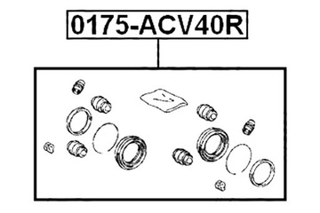 РЕМКОМПЛЕКТ FEBEST ЗАДНИЙ ТОРМОЗНОЙ СУППОРТ TOYOTA RAV4