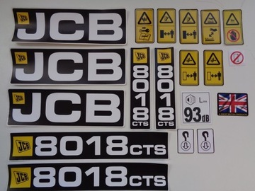 Komplet naklejek naklejka nalepka nalepki JCB 8018