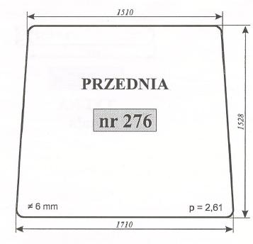szyba przednia Kombajn Bizon, Bizon Rekord 58