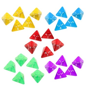 Gem Muti Sided Dices zestaw 5 D4 Dark Heresy D D