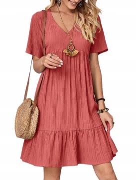 Airy dress with a flared frill for the summer, 3XL