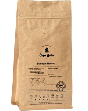 KAWA ZIARNISTA COFFEE NATION ETHIOPIA SIDAMO 1 kg