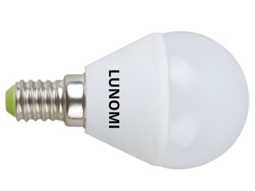 Żarówka LED kulka, zimna E14, 4W, G45