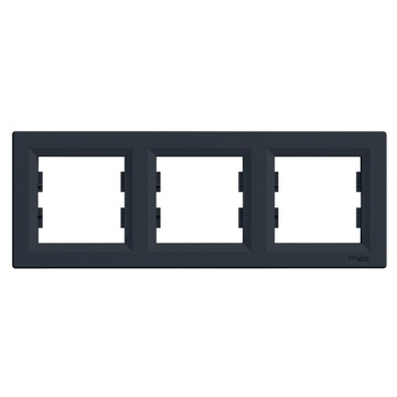 SCHNEIDER ASFORA RAMKA 3-KROTNA ANTRACYT