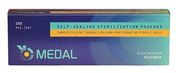 MEDAL Torebki do sterylizacji 90x230mm 200 szt