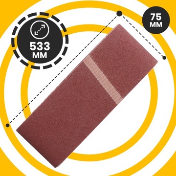 10 -кратная абразивная бумага Бесконечная ремень 75x533 P80 Шлифовальная лента Mt Grinder