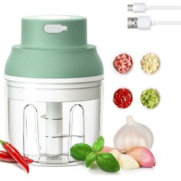 Elektryczny Chopper Maszynka Usb Do Warzyw Bezprzewodowy Mini Blender 250ml