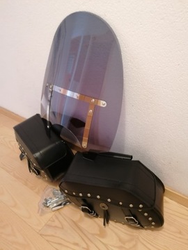 БОКОВЫЕ СУМКИ ОКНО ПАКЕТ 2 В 1 YAMAHA XVS 125 650 1100 КАЧЕСТВО DRAG STAR