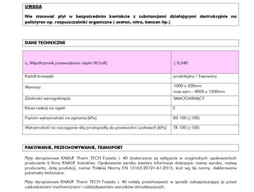 Пенопласт Тех Фасад 0,040 гр 10 см.