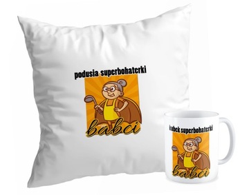 Zestaw Poduszka + Kubek dla DZIEŃ BABCI DZIADKA