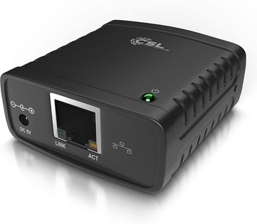 SERWER WYDRUKU SIECIOWEGO CSL RJ45 USB 2.0 PRINT SERVER